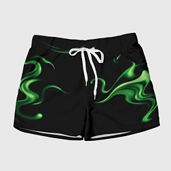 Шорты женские The color is light green abstraction, цвет: 3D-принт