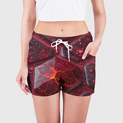 Шорты женские Горящие рубины, цвет: 3D-принт — фото 2