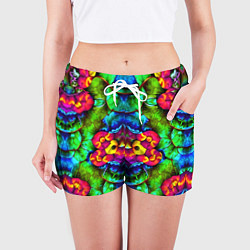 Шорты женские Калейдоскоп с птичкой, цвет: 3D-принт — фото 2