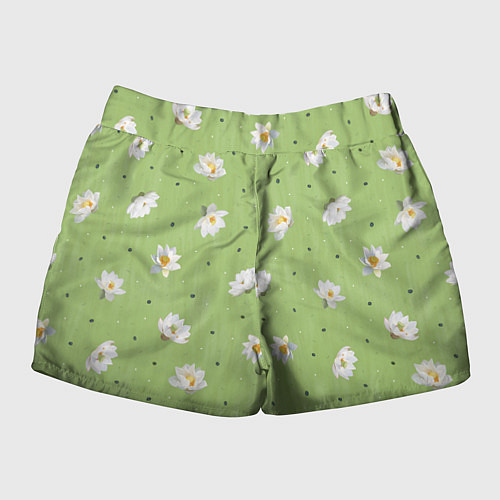 Женские шорты Лотосы и семена / 3D-принт – фото 2