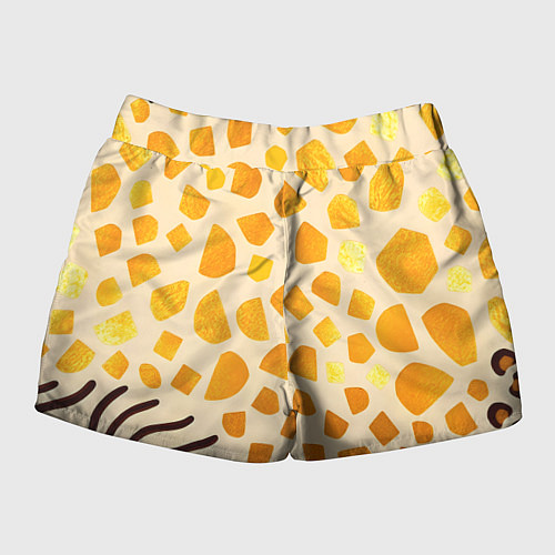 Женские шорты Золотистые пятна жирафа / 3D-принт – фото 2