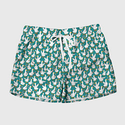 Женские шорты Злой гусь узор