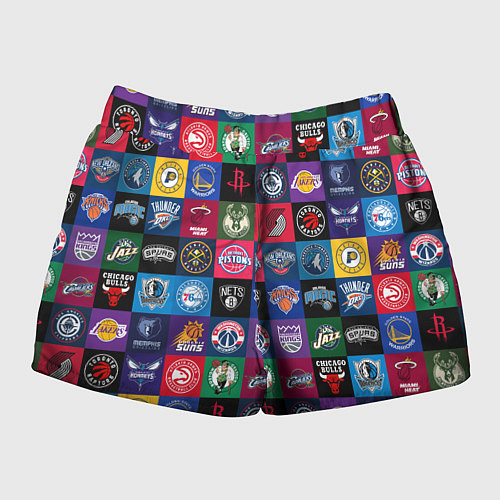 Женские шорты Команды НБА разноцветные / 3D-принт – фото 2