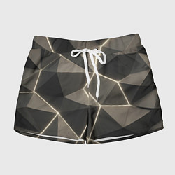 Женские шорты Серая объемная текстура с гранями