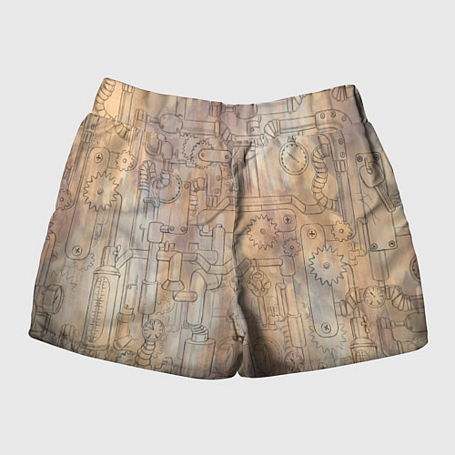 Женские шорты Стимпанк механический киберхамелеон / 3D-принт – фото 2