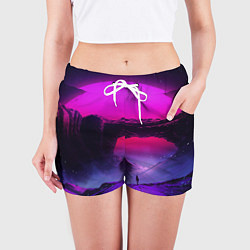 Шорты женские A Journey on the planet, цвет: 3D-принт — фото 2