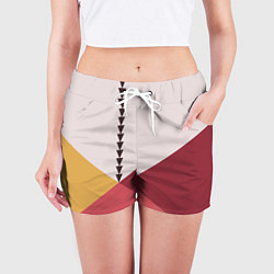 Шорты женские Колор-блок фруктовый чиа пудинг, цвет: 3D-принт — фото 2