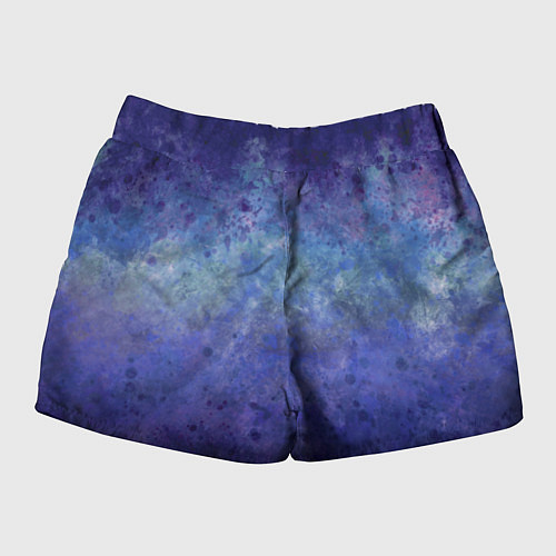 Женские шорты Абстракция - blue tunnel / 3D-принт – фото 2