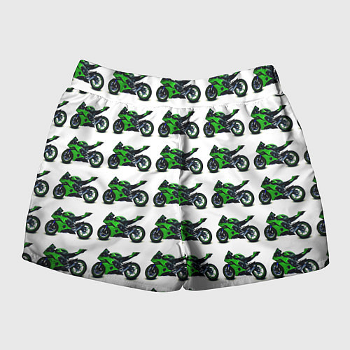 Женские шорты Motorbike green / 3D-принт – фото 2
