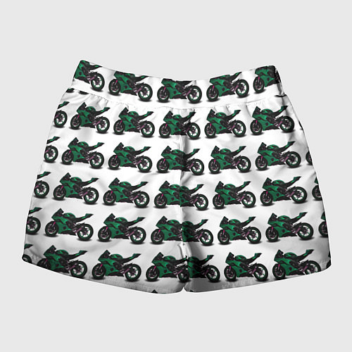 Женские шорты Motorbike dark green / 3D-принт – фото 2
