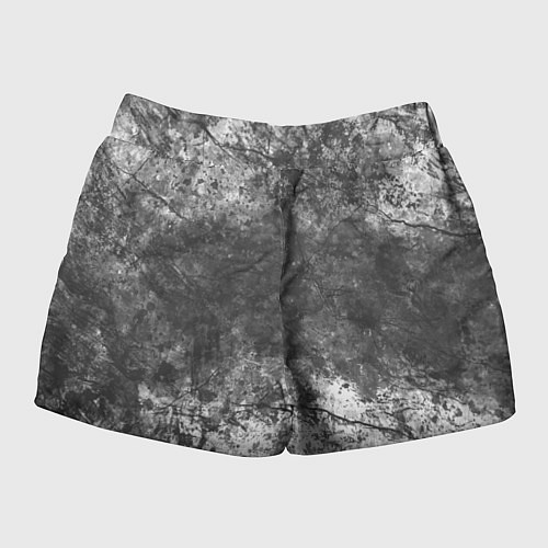 Женские шорты Абстракция - grey and white wall with cracks / 3D-принт – фото 2