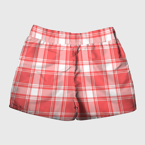 Женские шорты Checked red white / 3D-принт – фото 2