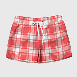 Женские шорты Checked red white