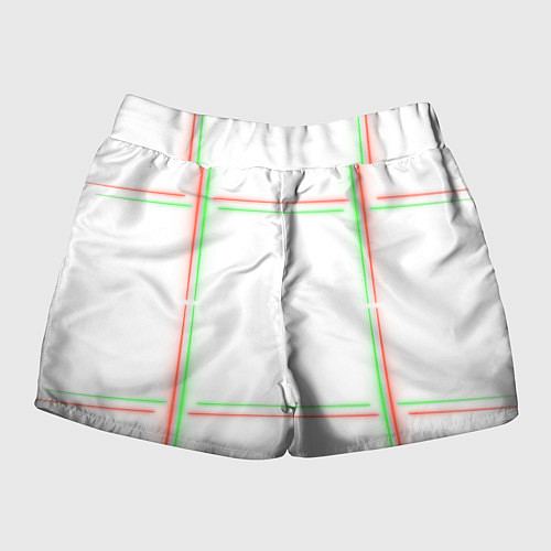 Женские шорты Neon light green red / 3D-принт – фото 2