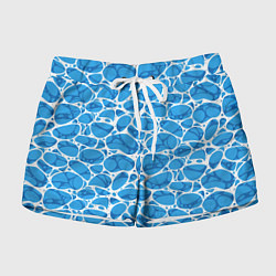Шорты женские Волновая рябь на поверхности воды паттерн, цвет: 3D-принт
