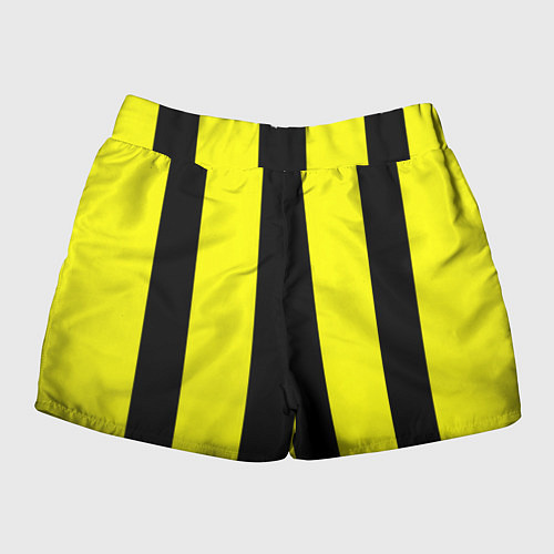 Женские шорты Color yellow black line / 3D-принт – фото 2