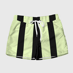 Женские шорты Color light green black line