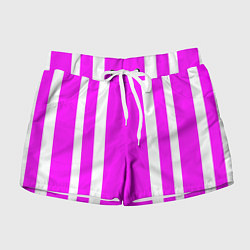 Женские шорты Color white pink stripes