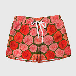 Женские шорты Цветочная поляна паттерн