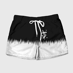 Шорты женские Doom краски черно белый, цвет: 3D-принт