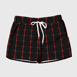 Женские шорты Color black red crosses