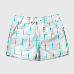Женские шорты Color white light blue crosses