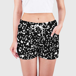 Шорты женские Черный камуфляж, цвет: 3D-принт — фото 2
