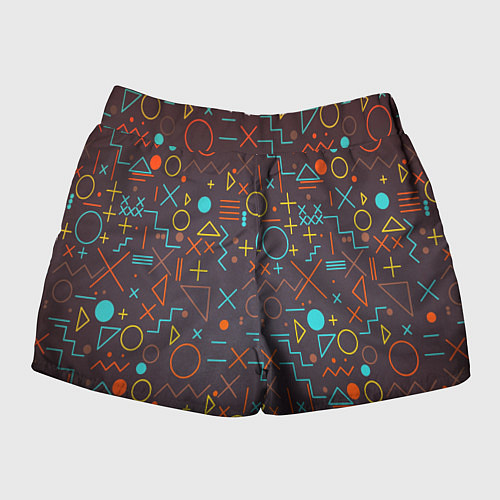 Женские шорты Different shapes of geometry / 3D-принт – фото 2