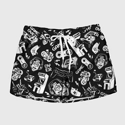 Женские шорты Retro gamer pattern