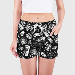 Шорты женские Retro gamer pattern, цвет: 3D-принт — фото 2