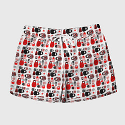 Шорты женские Много матрешек, цвет: 3D-принт