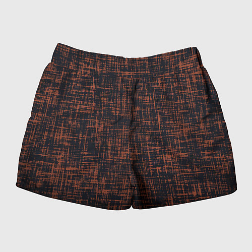 Женские шорты Чёрно-коричневый текстура / 3D-принт – фото 2