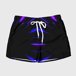 Шорты женские Color black neon stripes, цвет: 3D-принт