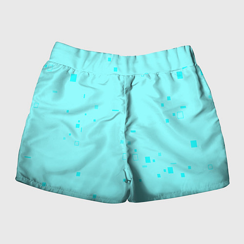 Женские шорты Color light blue shapes / 3D-принт – фото 2