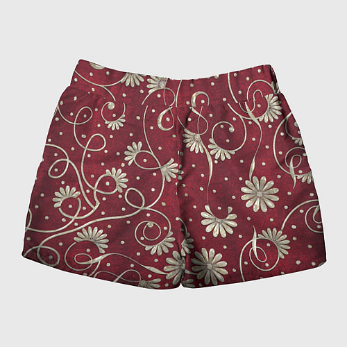 Женские шорты Красный бархат / 3D-принт – фото 2