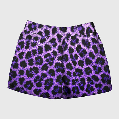 Женские шорты Леопардовый фиолетовый / 3D-принт – фото 2