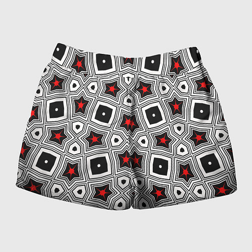 Женские шорты Звезды в геометрической абстракции / 3D-принт – фото 2