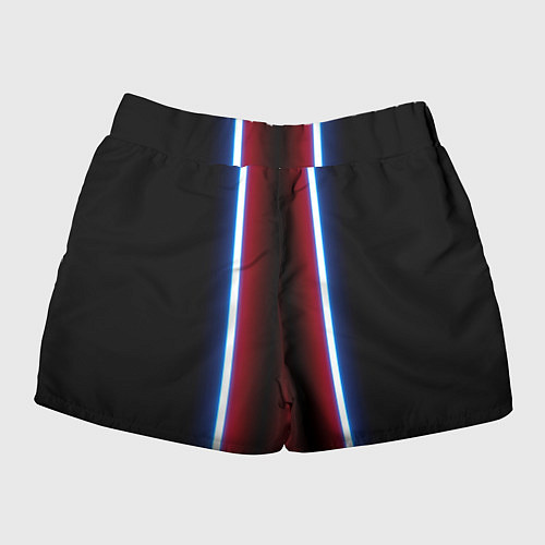 Женские шорты Color white blue red neon / 3D-принт – фото 2
