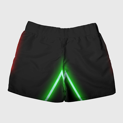 Женские шорты Color neon green / 3D-принт – фото 2