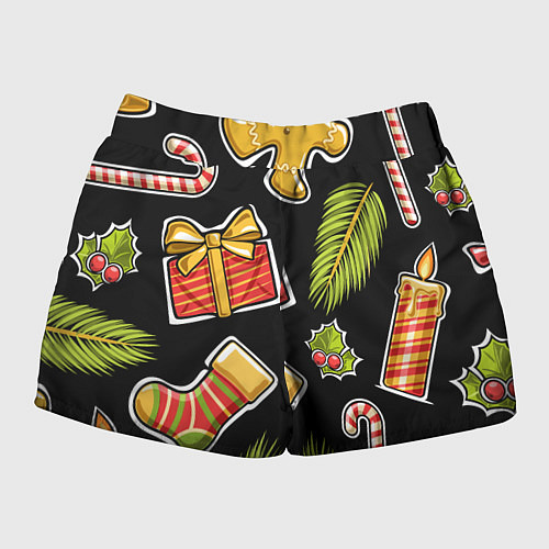 Женские шорты Рождественский вайб / 3D-принт – фото 2