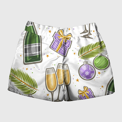 Женские шорты Новогодний вайб / 3D-принт – фото 2