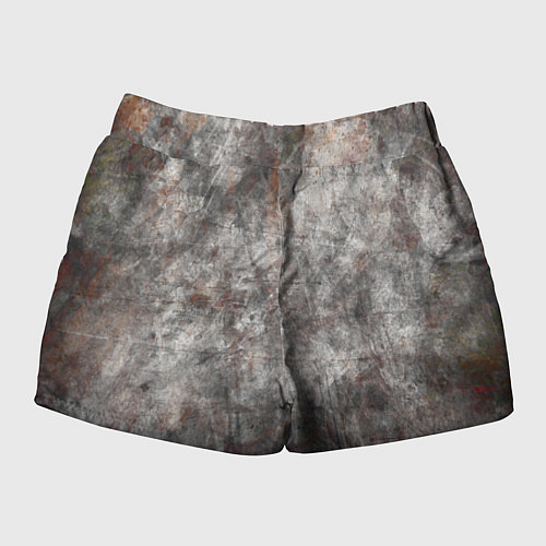 Женские шорты Абстракция - gray stone / 3D-принт – фото 2