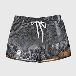 Шорты женские Осенние шалости духов, цвет: 3D-принт