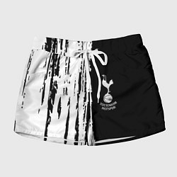 Шорты женские Tottenham Hotspur белые краски, цвет: 3D-принт