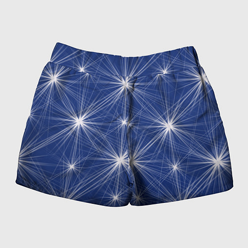 Женские шорты Звезды на синем фоне / 3D-принт – фото 2
