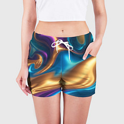 Шорты женские Сплавы разноцветные, цвет: 3D-принт — фото 2