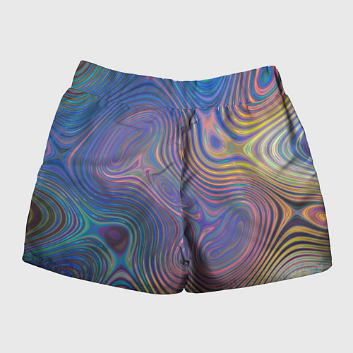 Женские шорты Абстрактная рябь / 3D-принт – фото 2