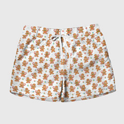 Женские шорты Имбирные человечки и карамельные трости