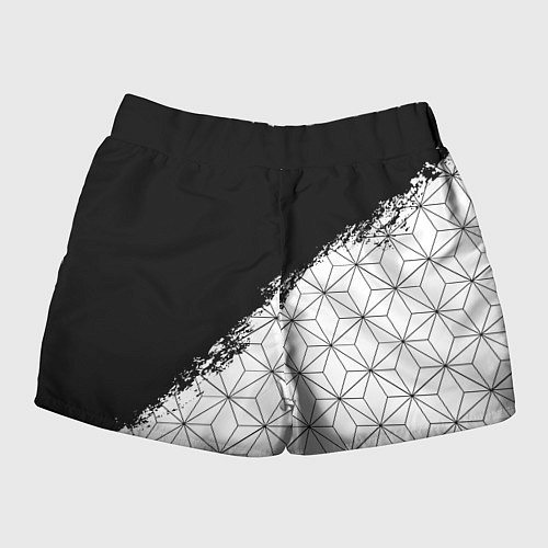 Женские шорты Liverpool краски текстура геометрия / 3D-принт – фото 2