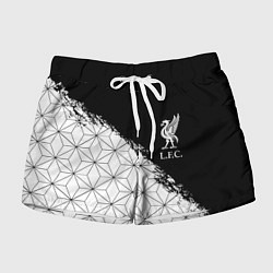 Шорты женские Liverpool краски текстура геометрия, цвет: 3D-принт